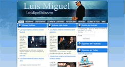 Desktop Screenshot of luismiguelonline.com